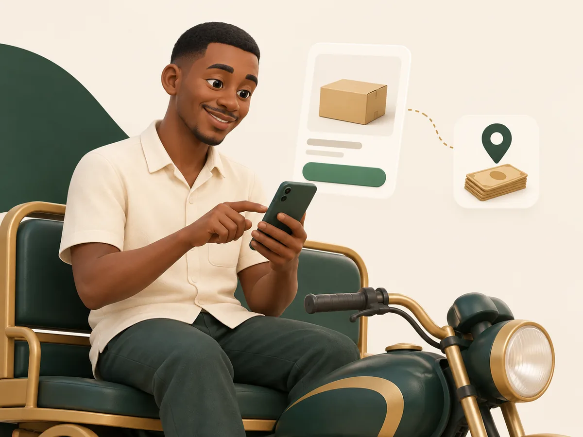 Un client commande depuis son téléphone